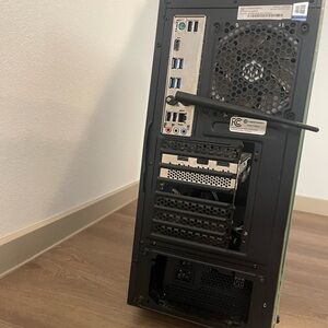 Black Computer Tower with Ports